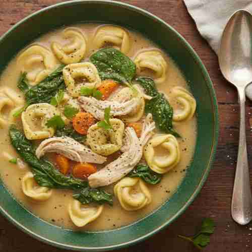Creamy Instant Pot Chicken Tortellini Soup Recipe | Easy One Pot Soup for Dinner, Winter Soups and Stews, and Yummy Family Meals