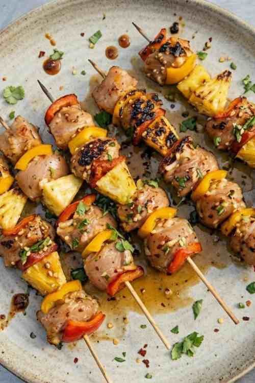 Hawaiian Chicken Kabobs Recipe – Easy Grilled Pineapple Chicken Skewers