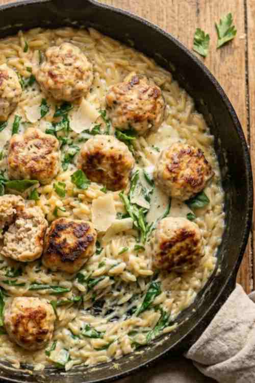 Cozy Chicken Meatballs and Orzo Recipe for Easy Family Dinners
