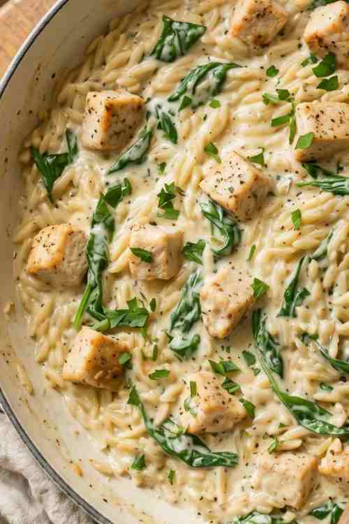 Easy Creamy Chicken Orzo Recipe for Busy Weeknight Dinners